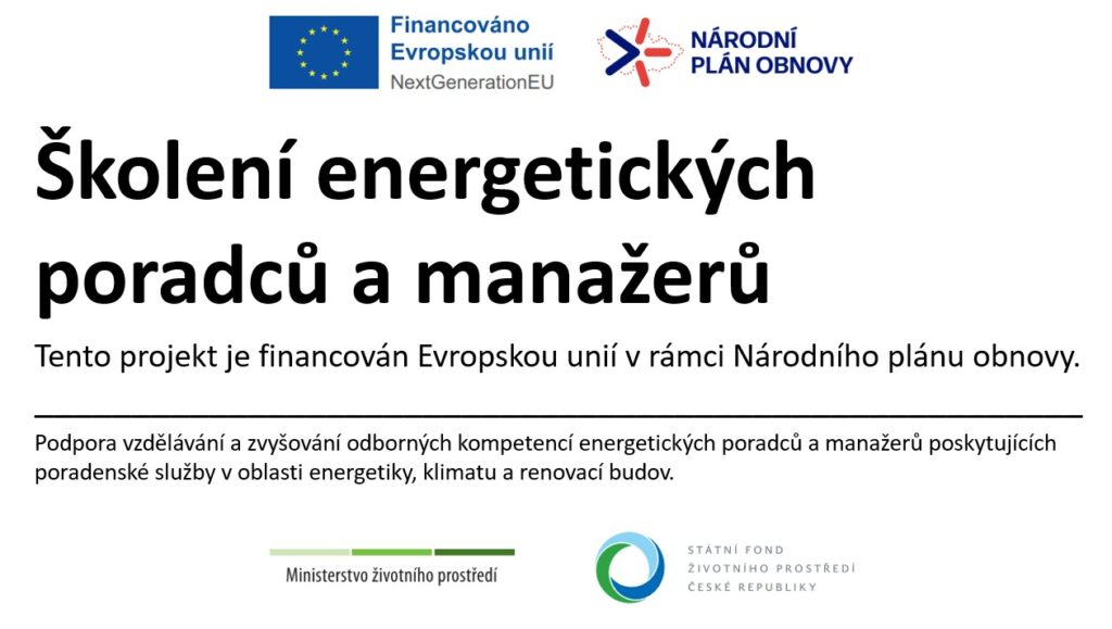 Školení energetických poradců a manažerů ČFA UFAE